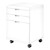 Monarch Glam, Modern Mdf 3 Drawer Filing Cabinet With White Finish I 7583