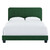 Modway Celine Channel Tufted Velvet Queen Platform Bed In Emerald MOD-6334-EME