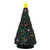 13" Vintage Style Ceramic Christmas Tree Table Decoration with LED Lights