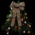 18" Natural Burlap Wired Bow with LED Lights