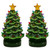 Set of 2 Ceramic Christmas Half Tree with LED Lights 8"