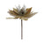12" Brown and Silver Sparkling Branch with Glittered Pine Cone Center Spray