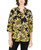 NY Collection Women's Petite Printed High-Low Top Gold Size Petite Small
