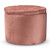 Baxton Studio Contemporary Glam Blush Pink Velvet Fabric Storage Ottoman