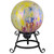 10" Yellow and Blue Iridescent Reflective Glass Outdoor Garden Gazing Ball