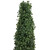 4' Artificial Two-Tone Boxwood Pyramid Topiary Tree with Round Pot, Unlit