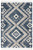 Nourison Scandinavian Shag 4'x6' Dark Blue and Grey Area Rug 099446716125