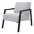 Moe's Home Contemporary Fox Chair Beach With Stone Gray Finish EQ-1012-15