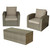 Luxury Living Furniture 3-PC Multi Wicker Rattan Outdoor Lounge Set SF-0253-T