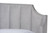 Baxton Studio Glam Light Grey King Bed BBT6928-Light Grey Velvet/Walnut-King
