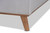 Baxton Studio Glam Light Grey King Bed BBT6928-Light Grey Velvet/Walnut-King