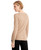 JM Women's Collection Button-Cuff Crewneck Sweater Gold Size Large