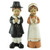 Set of 2 Praying Pilgrim Children Fall Harvest Figures 9"