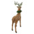 Standing Glittered Reindeer with Pine Neck Wreath Christmas Decoration - 15.5"