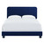 Modway Celine Channel Tufted Performance Velvet Twin Bed In Navy MOD-6332-NAV