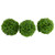 Set of 3 Solar Lighted Artificial Eugenia Topiary Balls, Warm White Lights
