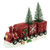 LED Lighted Frosted Trees in Train Christmas Decoration - 12" - Red and Gold