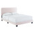 Modway Celine Channel Tufted Velvet Twin Bed With Pink Finish MOD-6332-PNK