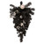 20" Pre-lit Decorated Black Pine Artificial Teardrop Christmas Swag, Warm White LED Lights