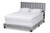 Baxton Studio Glam Full Bed With Grey And Black Finish CF8747X-Grey Velvet-Full