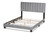 Baxton Studio Glam Full Bed With Grey And Black Finish CF8747X-Grey Velvet-Full