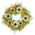 24" Beige Sunflowers Artificial Fall Harvest Wreath