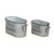 Set of 2 Gray and Black Galvanized Cold Drinks Bucket Outdoor Planters 23"