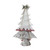 22" White and Red Contemporary Christmas Tree Decor