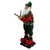 24" Green and Red Animated Festive Tinkering Tom the Wood Smith Christmas Elf