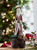 16.25" Red and White Glittered Santa Claus with Animals Christmas Figurine