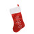 19" Red and White Snowflake Embroidered Christmas Stocking