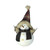 13" White and Black Snowman with Hat Christmas Tabletop Figurine