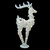 30" White and Silver Battery Operated LED Lighted Reindeer Christmas Decor