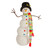26" White and Black Snowman with Hat Christmas Decor