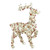 28" Red and Beige Standing Burlap with Berry Reindeer Outdoor Christmas Decor