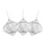 3ct White and Silver Shatterproof Glittered Christmas Onion Ornaments 3" - 32256956