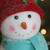 16.5" White and Red Snowman in Hat Christmas Tabletop Decor