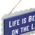 11.25" Blue Metal and Wood Life Is Better On The Lake Hanging Welcome Sign