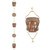 8.5' Bronze Verdigris Buddha Cup Handcrafted Outdoor Rain Chain
