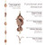 8.5' Bronze Seashore Cup Handcrafted Outdoor Rain Chain
