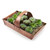18" Bronze Handcrafted Garden Trug Basket with Curved Handle