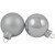 10ct Silver Shiny and Matte Glass Ball Christmas Ornaments 1.75" (45mm)