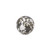 Set of 3 Brown and White Floral Hand Painted Balls 5"