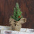 8.5" Glittered Pine Mini Burlap Base Artificial Christmas Tree- Unlit