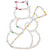 Lighted Snowman Christmas Window Silhouette Decoration - 15" - Multicolor Lights
