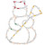 15" Red and Yellow Lighted Snowman Christmas Window Silhouette Decoration