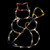 15" Red and Yellow Lighted Snowman Christmas Window Silhouette Decoration