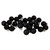 24ct Shiny and Matte Black Glass Ball Christmas Ornaments 1" (25mm)