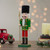 14" Green and Red Christmas Nutcracker Soldier with Spear