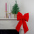 20" Red Solid Four Loop Commercial Outdoor Christmas Bow Decoration - 31739614